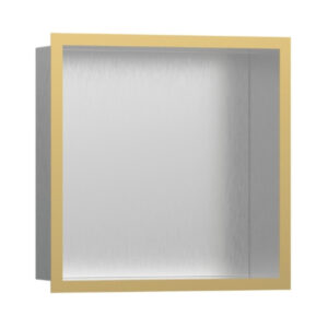 Hansgrohe XtraStoris Individual Duvar nişi Paslanmaz Çelik tasarım çerçeveli 300/300/100 Parlak Altın Optik