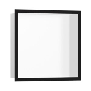 Hansgrohe XtraStoris Individual Duvar nişi Satin Beyaz tasarım çerçeveli 300/300/100 Satin Siyah