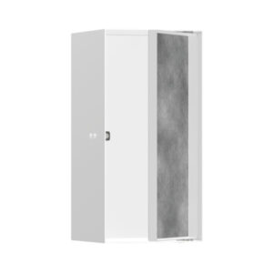 Hansgrohe XtraStoris Rock Duvar nişi seramik kaplanabilir kapak ile 300/150/140 Satin Beyaz
