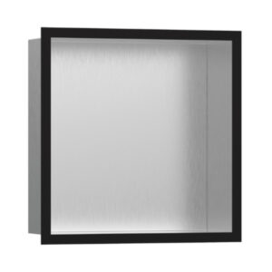 Hansgrohe XtraStoris Individual Duvar nişi Paslanmaz Çelik tasarım çerçeveli 300/300/100 Satin Siyah