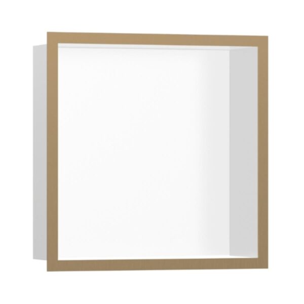 Hansgrohe XtraStoris Individual Duvar nişi Satin Beyaz tasarım çerçeveli 300/300/100 Mat Bronz