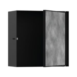 Hansgrohe XtraStoris Rock Duvar nişi seramik kaplanabilir kapak ile 300/300/140 Satin Siyah