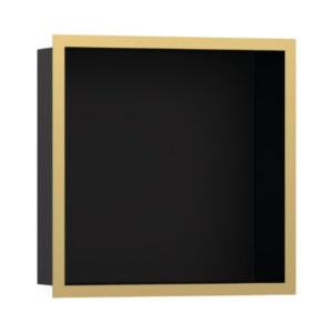 Hansgrohe XtraStoris Individual Duvar nişi Satin Siyah tasarım çerçeveli 300/300/100 Parlak Altın Optik