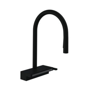 Hansgrohe Aquno Select M81 Tek kollu eviye Bataryası 170, çekilebilir el Duşu, 3jet, sBox Satin Siyah