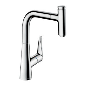 Hansgrohe Talis Select M51 Tek Kollu Eviye Bataryası 220, Çekilebilir Gaga, 1jet Krom