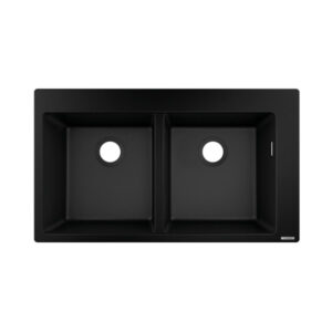 Hansgrohe S510-F770 SilicaTec Ankastre Granit Eviye 370/370 Grafit Siyahı