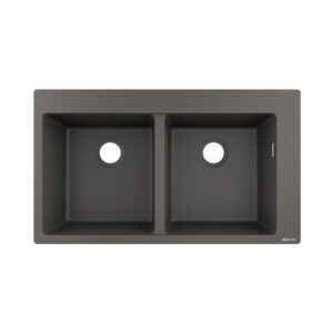 Hansgrohe S510-F770 SilicaTec Ankastre Granit Eviye 370/370 Taş Grisi