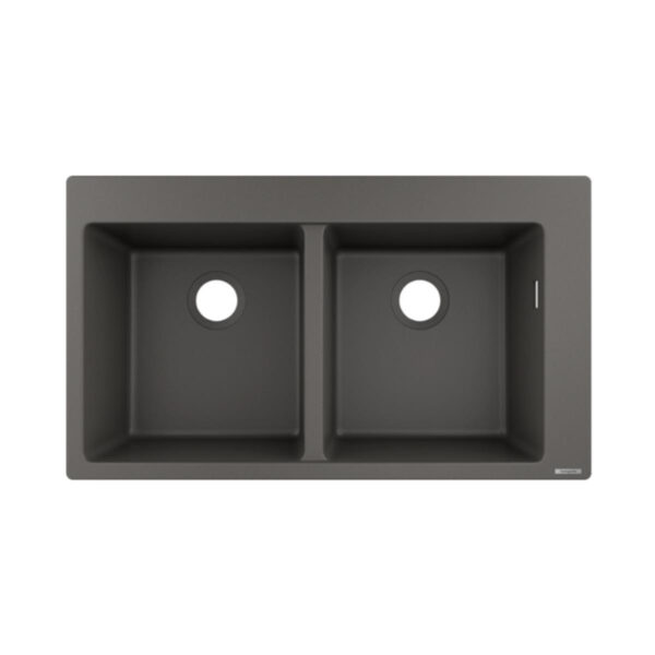 Hansgrohe S510-F770 SilicaTec Ankastre Granit Eviye 370/370 Taş Grisi