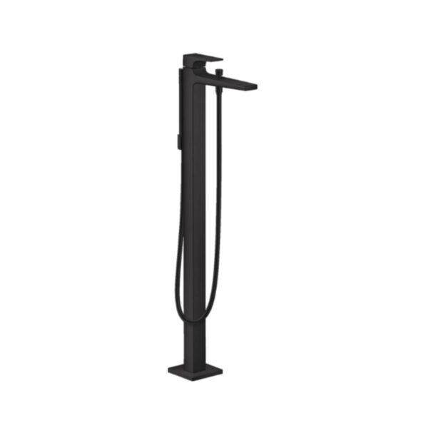 Hansgrohe Metropol Tek kollu banyo Bataryası çubuk volan ile yerden Satin Siyah