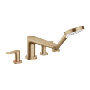 Hansgrohe Talis E 4-Delikli Küvet Kenarı Banyo Bataryası Mat Bronz