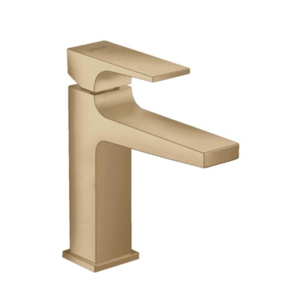 Hansgrohe Metropol Tek kollu lavabo Bataryası 110 çubuk volan ve bas-aç gider seti ile Mat Bronz