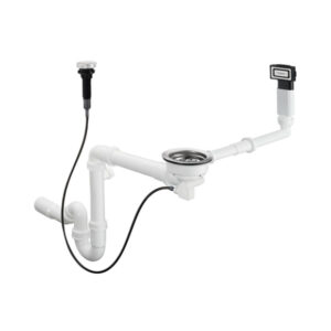 Hansgrohe D16-11 Otomatik Gider ve Taşma Seti Tek Hazneli Granit Eviye İçin